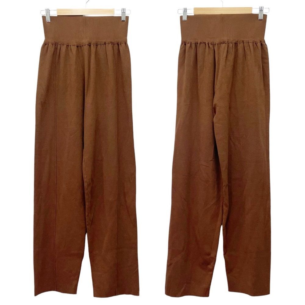 NWT Silk & Salt Luxe Lounge Pants Sweater Knit Pant Chestnut Brown Size XL NEW - Picture 8 of 12